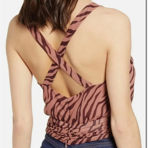ASTR The Label Zebra Animal Print Tank Top Blouse Size S - Picture 2 of 7